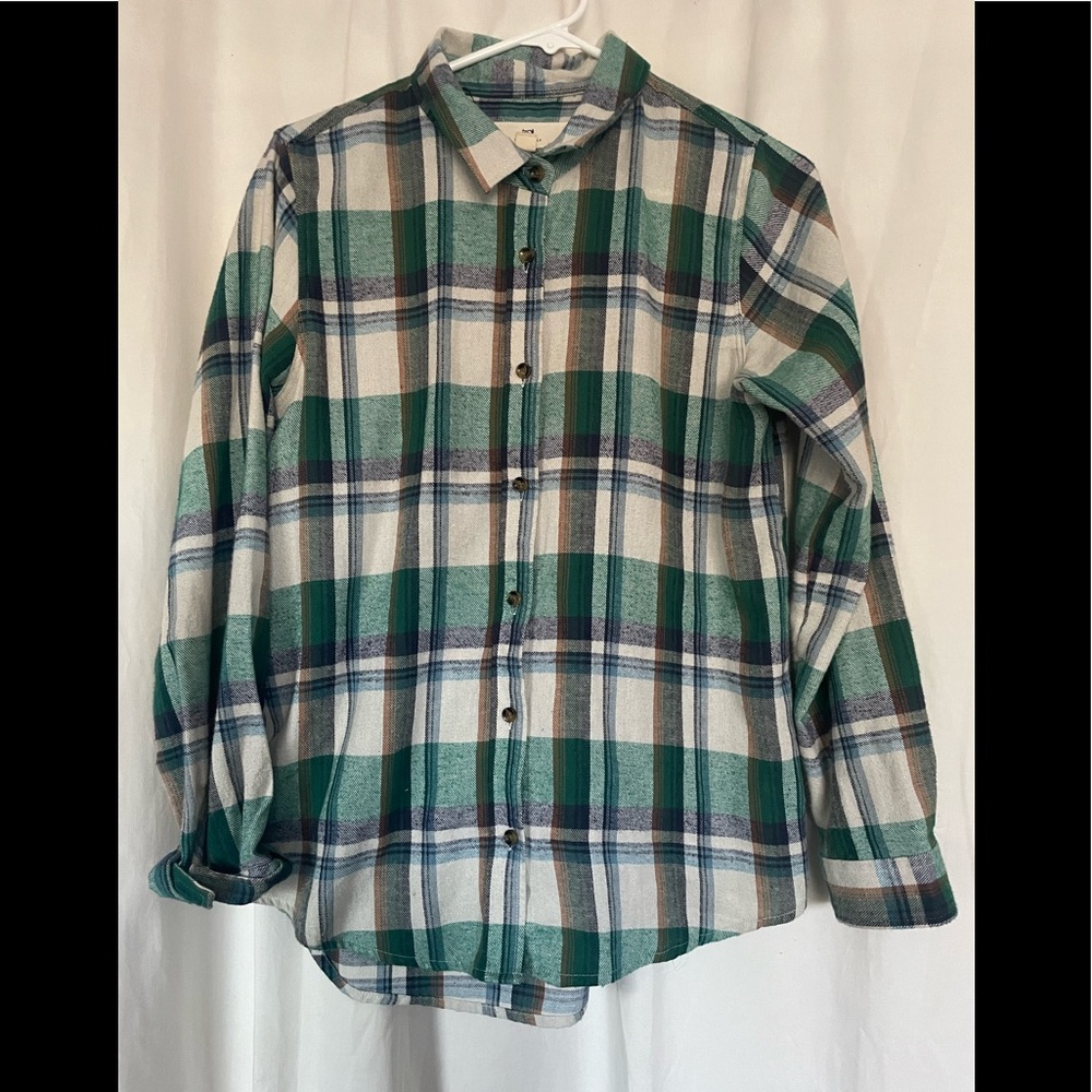 Blue and white flannel